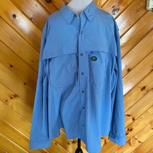 LL Bean NEW Tropicwear Shirt XXXL Blue Long Sleeve Vented Fishing Hiking 3x UPF